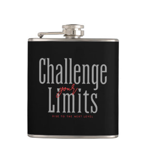 Challenge Your Limits Next Level Inspirational Hip Flask