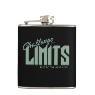 Challenge Your Limits Next Level Inspirational Hip Flask