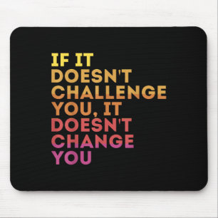 Challenge Yourself Motivational Quote Exercise - U Mouse Mat