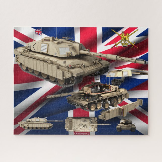 Challenger 2 tank jigsaw puzzle (Horizontal)