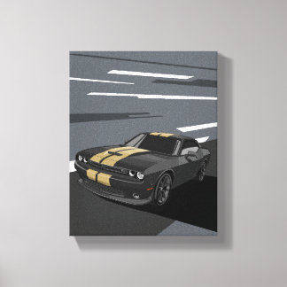 Challenger Black Canvas Print