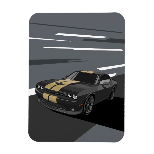 Challenger Black Magnet (Vertical)