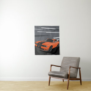 Challenger Orange Tapestry