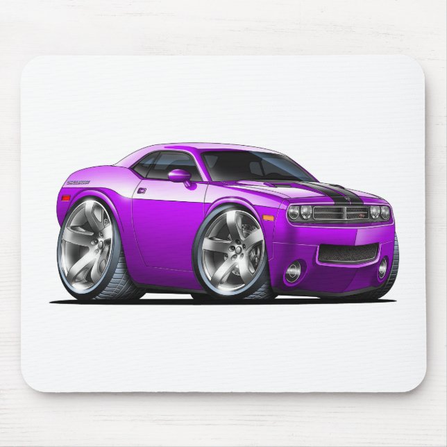 Challenger Purple Car Mouse Mat (Front)