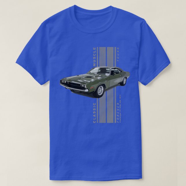 Challenger RT HEMI Classic American Muscle Cars Vi T-Shirt (Design Front)