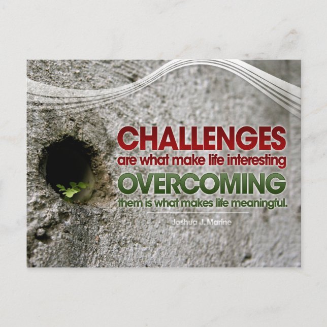 Challenges Inspirational Post Card (Front)