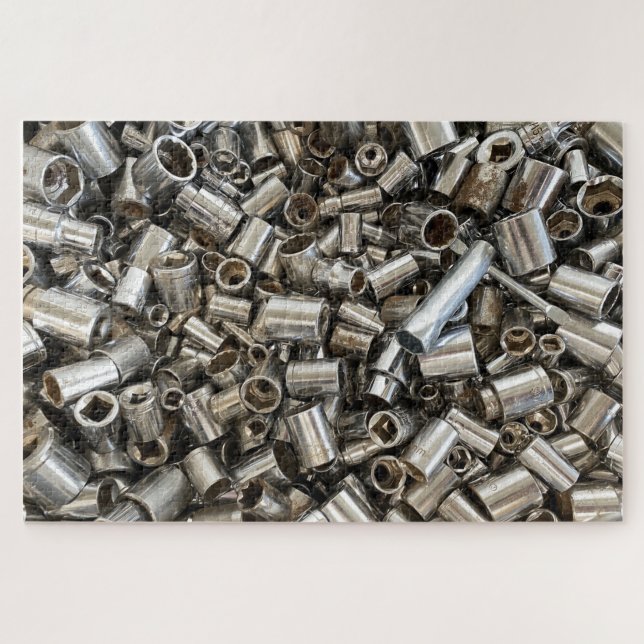 Challenging 1000 piece jigsaw puzzle. "Sockets"  Puzzle (Horizontal)