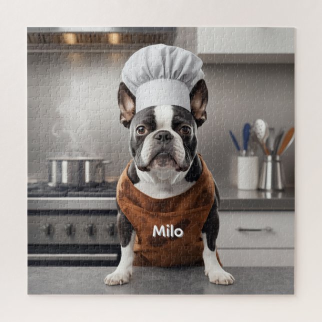 Challenging Boston Terrier Personalised Jigsaw Puzzle (Vertical)