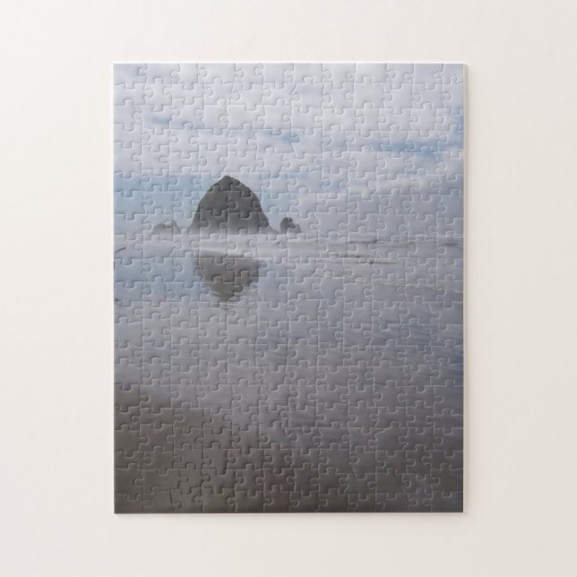 Challenging Haystack Rock Oregon Photo Jigsaw Puzzle (Vertical)