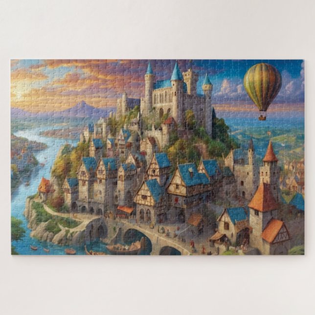 Challenging Mediaeval City Jigsaw Puzzle (Horizontal)