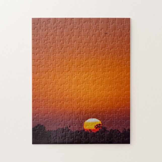 Challenging Orange Trees Sunset San Diego Jigsaw Puzzle (Vertical)