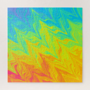 Challenging Rainbow Marbled Puzzle
