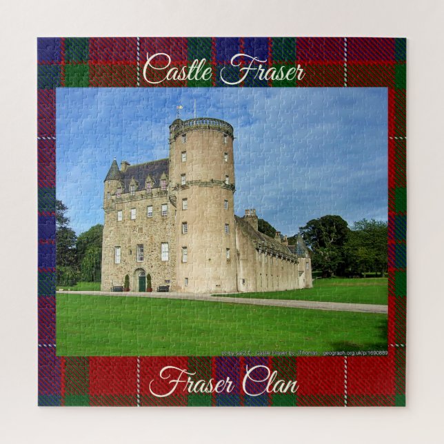 Challenging Scottish Castle Fraser Clan Puzzle (Vertical)