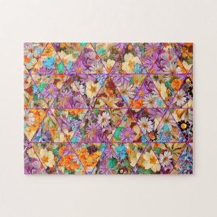 Challenging Triangular Art Floral Puzzle