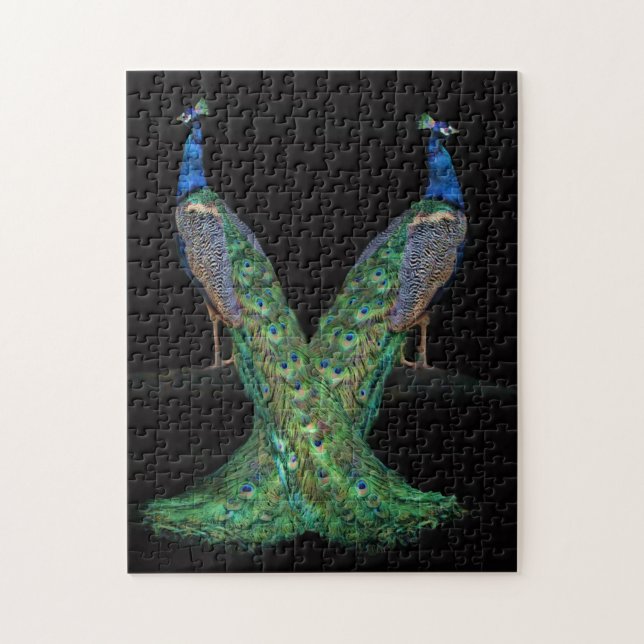 Challenging Two Peacock Puzzle (Vertical)