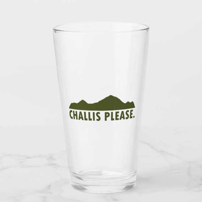 Challis Idaho Please Glass (Front)