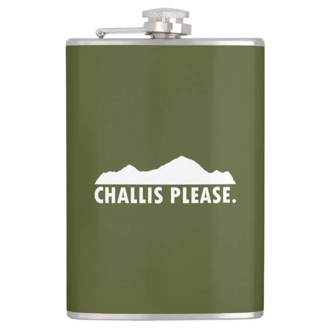 Challis Idaho Please Hip Flask (Front)