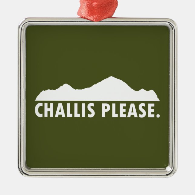 Challis Idaho Please Metal Tree Decoration (Front)