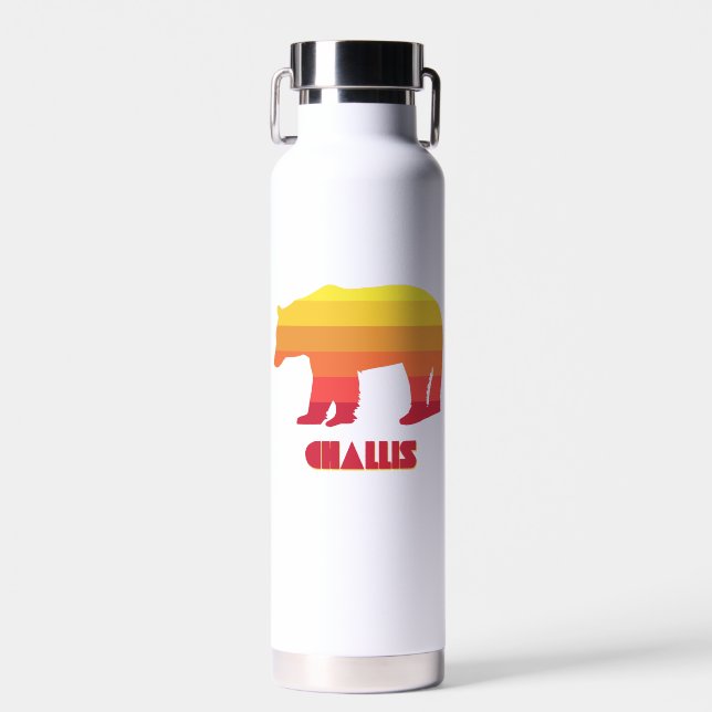 Challis Idaho Rainbow Bear Water Bottle (Front)
