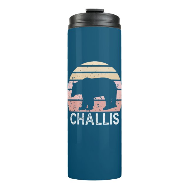 Challis Idaho Retro Bear Thermal Tumbler (Front)