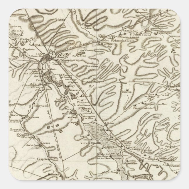 Chalonsen Champagne Square Sticker (Front)