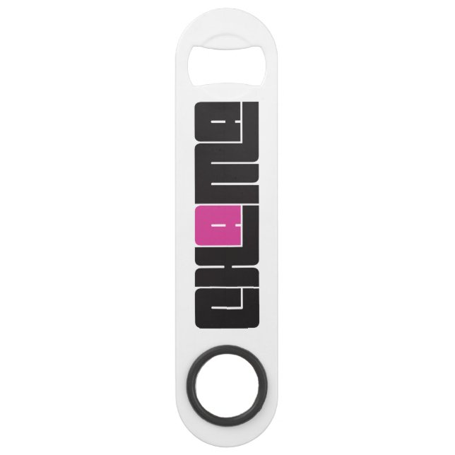 Chama Black and Pink Bar Key (Front)