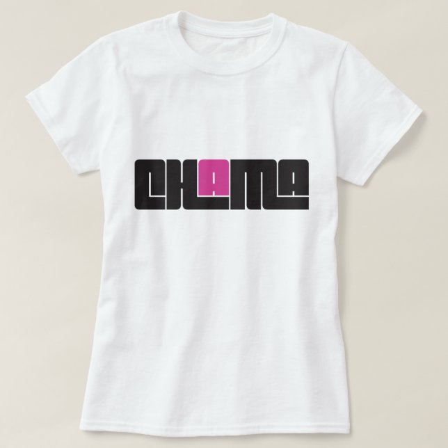 Chama Black and Pink T-Shirt (Design Front)