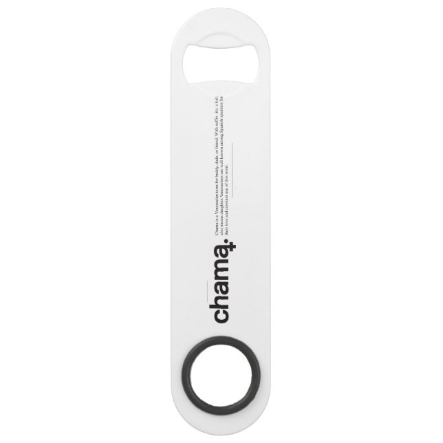 Chama Black and White Bar Key (Front)