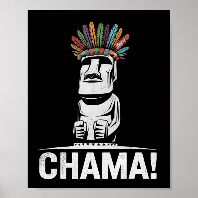 Chama Fighter Mma Fan Jjb Boxing Muay Thai Kickbox Poster (Front)