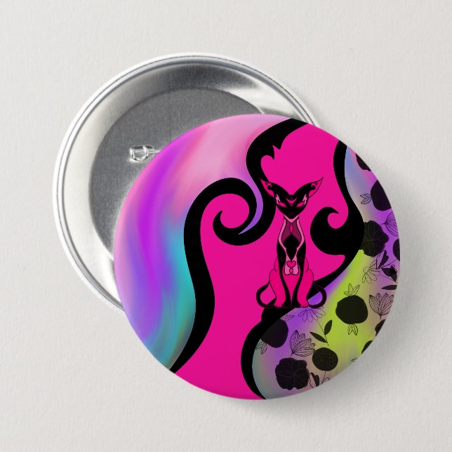 Chamalion 7.5 Cm Round Badge (Front & Back)