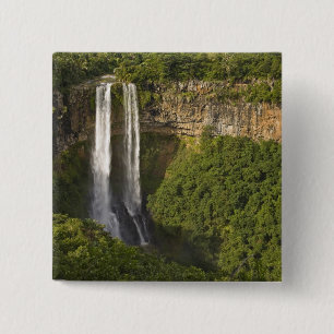 Chamarel Waterfall-highest on Mauritius, over 15 Cm Square Badge