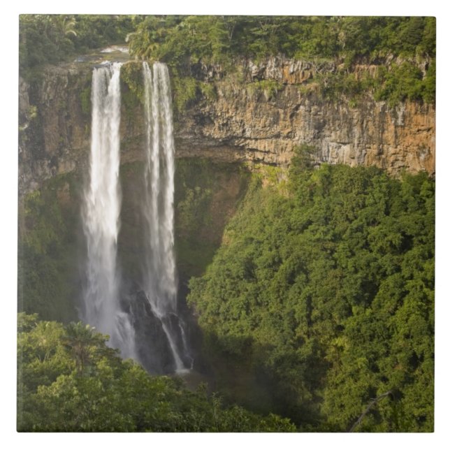 Chamarel Waterfall-highest on Mauritius, over Tile (Front)