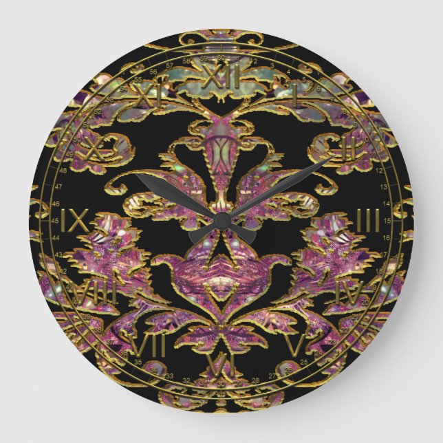 Chambault Akros Damask Large Clock (Front)