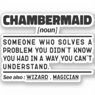 Chambermaid Noun Definition Bedroom Worker Funny