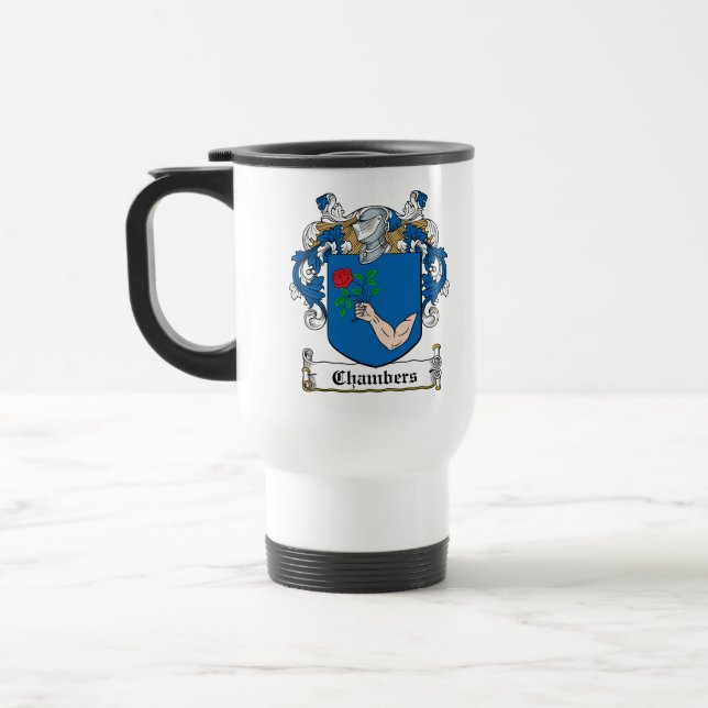 Chambers Family Crest Travel Mug (Left)