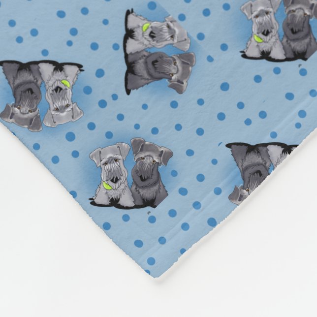 Chambray Cesky Terriers Fleece Blanket (Corner)