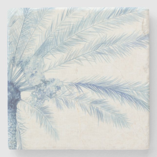 Chambray Palms II Stone Coaster (Front)