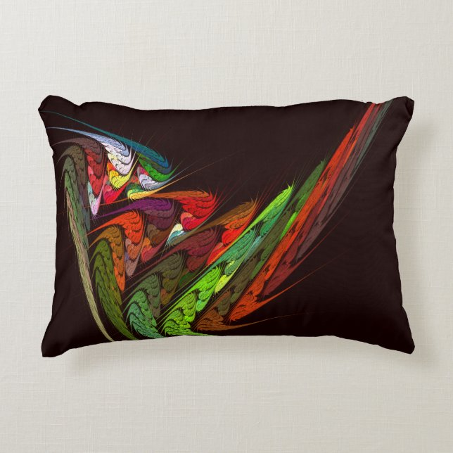 Chameleon Abstract Art Accent Pillow (Front)