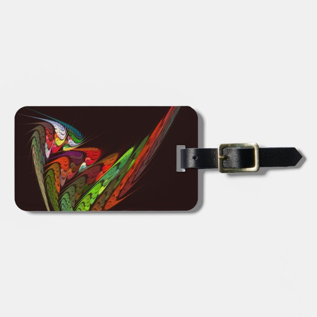 Chameleon Abstract Art Address Luggage Tag (Front Horizontal)