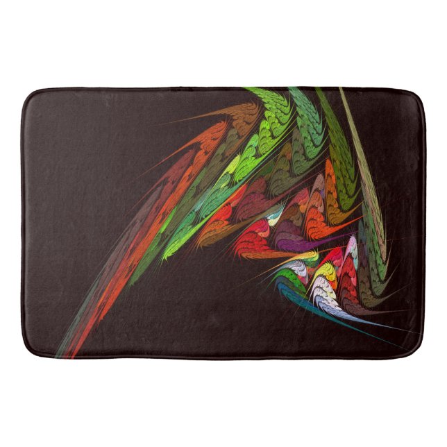 Chameleon Abstract Art Bath Mat (Front)
