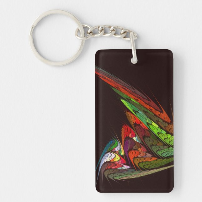 Chameleon Abstract Art Key Ring (Front)