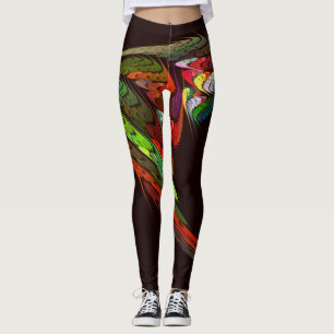 Chameleon Abstract Art Leggings