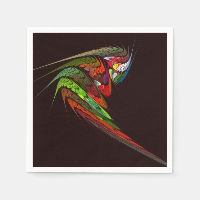 Chameleon Abstract Art Napkin (Front)