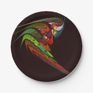 Chameleon Abstract Art Paper Plate