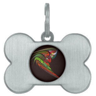 Chameleon Abstract Art Pet ID Tag