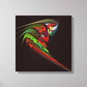 Chameleon Abstract Art Quad Canvas Print