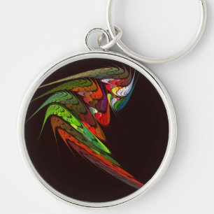 Chameleon Abstract Art Small Key Ring
