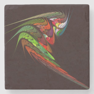 Chameleon Abstract Art Stone Coaster