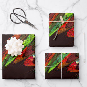 Chameleon Abstract Art Wrapping Paper Sheet