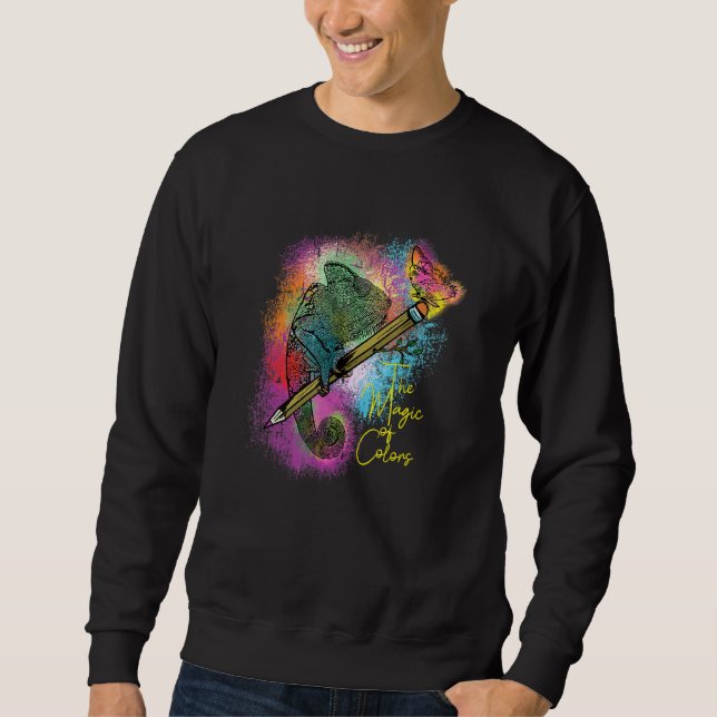 Chameleon Butterfly Colourful Sweatshirt (Front)